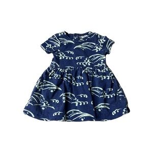 Oliver & Rain Girls Navy Blue | Turquoise Dress size: 6 months